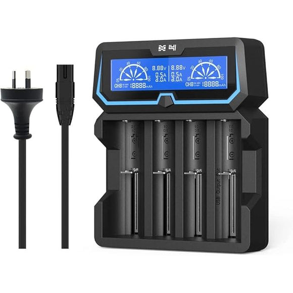 XTAR New X4 Universal 18650 21700 Battery Charger 2A Fast Charger - Sydney Vape Supply