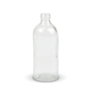 Clear 100ml PET Boston Round Bottle with cap - Sydney Vape Supply