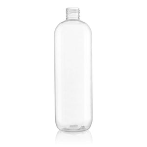 Clear 500ml PET Boston Round Bottle with cap - Sydney Vape Supply