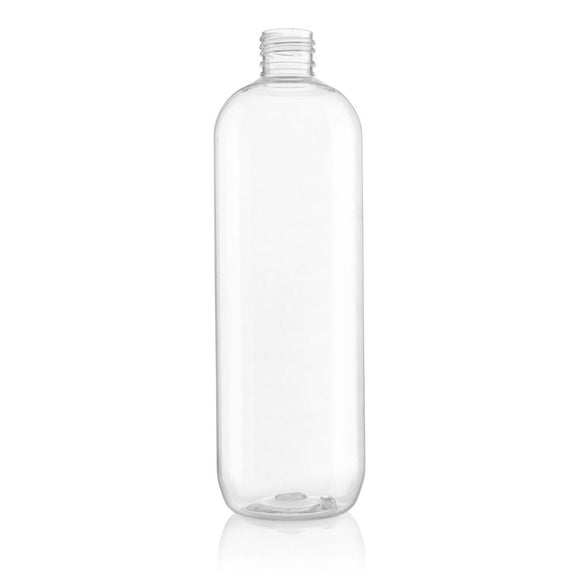 Clear 500ml PET Boston Round Bottle with cap - Sydney Vape Supply