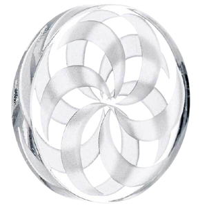 Quartz Channel Carb Cap Disk Mandala (Double Side) 40mm - Sydney Vape Supply