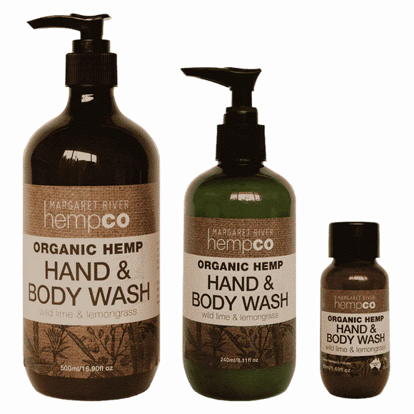 Organic Hemp Hand & Body Wash - Wild Lime & Lemongrass 240ML - Sydney Vape Supply